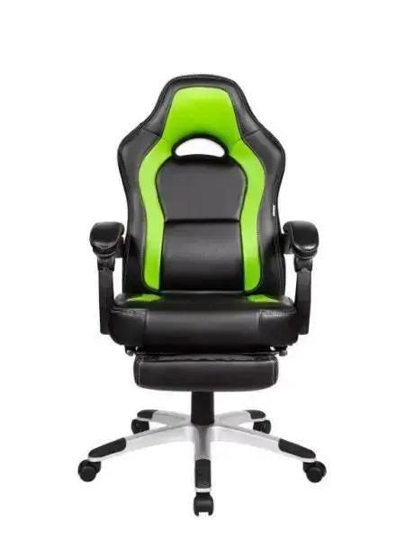 Cadeira Gamer Pelegrin PEL-3006 Couro Pu Preto e Verde - 3