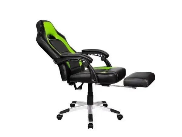 Cadeira Gamer Pelegrin PEL-3006 Couro Pu Preto e Verde - 2