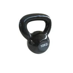 Kit 2 Halteres Kettlebell em ferro fundido Pelegrin PEL-10KB Emborrachado 10kg - Preto - 2