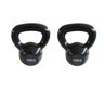 Kit 2 Halteres Kettlebell em ferro fundido Pelegrin PEL-10KB Emborrachado 10kg - Preto - 1