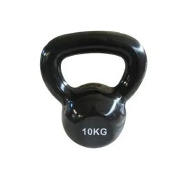 Kit 2 Halteres Kettlebell em ferro fundido Pelegrin PEL-10KB Emborrachado 10kg - Preto - 3