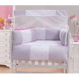 Kit Mini Berço Menina Alteza Rosa 6 Peças - 2