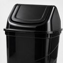 Ver imagem 4 de Lixeira Preta Basculante 14 Litros Cesto Multiuso para Cozinha Banheiro Escritorio Bancada Chao e Ar