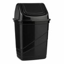 Ver imagem 1 de Lixeira Preta Basculante 14 Litros Cesto Multiuso para Cozinha Banheiro Escritorio Bancada Chao e Ar