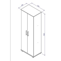 Armário Multiuso/sapateira 60cm com 2 Portas Brv Móveis - 4