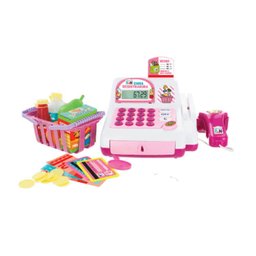 Brinquedo Caixa Registradora E Compras no Supermercado Rosa Multikids - 1