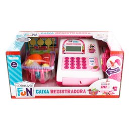 Brinquedo Caixa Registradora E Compras no Supermercado Rosa Multikids - 3