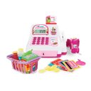 Ver imagem 2 de Brinquedo Caixa Registradora E Compras no Supermercado Rosa Multikids