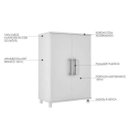 Ver imagem 2 de Armário Multiuso Baixo 2 Portas Bs 05 Branco - Brv Móveis