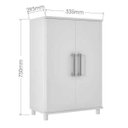 Ver imagem 3 de Armário Multiuso Baixo 2 Portas Bs 05 Branco - Brv Móveis