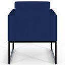 Ver imagem 3 de Kit 2 Poltronas Decorativas Sala Recepção Base Fixa Metal Helô L02 Suede Azul Marinho - Lyam