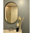 Ver imagem 1 de Espelho Oval com Moldura Preta 80x50 Preto