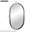 Ver imagem 3 de Espelho Oval com Moldura Preta 80x50 Preto