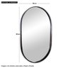 Espelho Oval com Moldura Preta 80x50 Preto - 3
