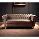 Ver imagem 4 de Sofá Nobreza 3 Lugares Fixo 203cm Marrom Veludo Bella Decor para Sala Clássica