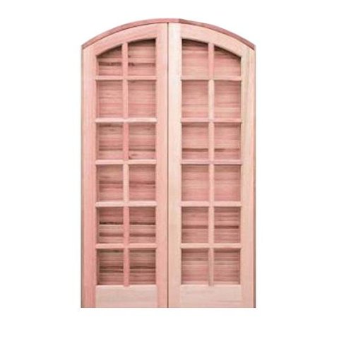 Porta Balcão de Abrir / Abrir de Madeira Eucalipto em Arco Esquadrias Longo - 120 (L) X 215 (A)