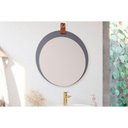 Ver imagem 1 de Espelheira de Banheiro Lua Parede Oval 60x60cm Titanio - Mgm