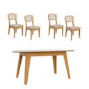 Ver imagem 3 de Kit Sala de Jantar Moderno Mesa com 4 Cadeiras Dalla Costa