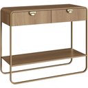 Ver imagem 7 de Aparador para Sala de Estar Industrial Orgânico 2 Gavetas Alek A03 Hanover Dourado - Lyam Decor