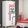 Guarda Roupa Infantil Fast Car com 3 Portas - Branco - 1