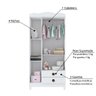 Guarda Roupa Infantil Fast Car com 3 Portas - Branco - 4