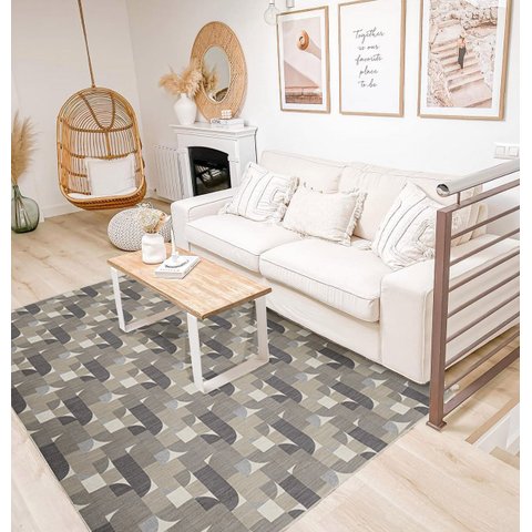 Tapete Jacquard Cartagena 140x200cm Marrom - Antiderrapante FASTLAR TAPETE SALA