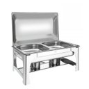 Ver imagem 1 de Rechaud Banho Maria Inox 2 Cubas com Tampa Removível e Fogareiro Tramontina
