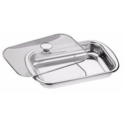 Assadeira Aço Inox com Tampa de Vidro Cosmos Tramontina - 1