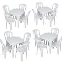 Ver imagem 2 de Mesa de Plástico Kit com 4 Mesas e 16 Cadeiras