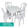 Mesa de Plástico Kit com 4 Mesas e 16 Cadeiras - 1