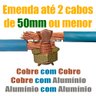 Kit 10 Split Bolt Conector Parafuso Fendido Bimetálico 50mm para Emenda Cabos Cobre Alumínio - 4