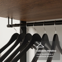 Ver imagem 4 de Guarda-Roupa Closet Modulado 4 Gavetas 6 Prateleiras 140cm Rustic/Preto Valencia Madesa Xa