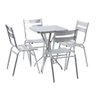 Mesa de Alumínio 60cm x 60cm Quadrada com 4 Cadeiras Fit - 1