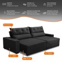 Ver imagem 2 de Sofá Retrátil e Reclinável 5 Lugares 300cm Veludo Antonella Adonai Estofados