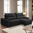 Ver imagem 1 de Sofá Retrátil e Reclinável 5 Lugares 300cm Veludo Antonella Adonai Estofados