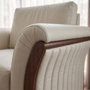 Ver mais imagens de Poltrona Decorativa Royal Base Madeira Courino Tcs 725 Moll