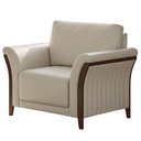 Ver imagem 1 de Poltrona Decorativa Royal Base Madeira Courino Tcs 725 Moll