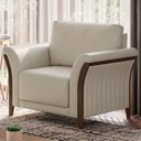 Ver imagem 2 de Poltrona Decorativa Royal Base Madeira Courino Tcs 725 Moll