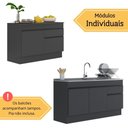 Ver imagem 2 de Kit Balcão de Cozinha para Pia 150cm e Balcão 120cm Veneza Multimóveis Mp2286
