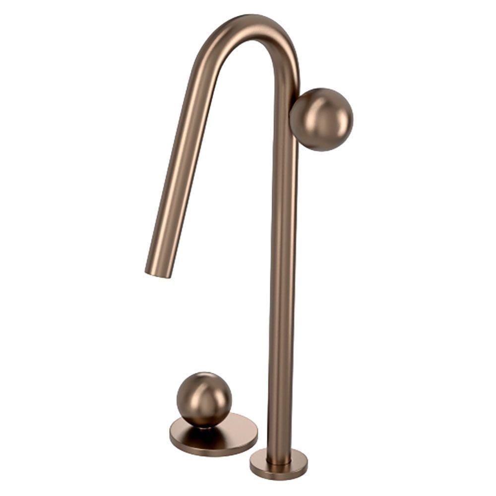 Misturador Monocomando de Mesa Lavatório Bica Alta Orbe 1/2" Corten Matte - 1877.ct103.mt - 1