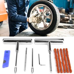 Kit Acessórios Ferramentas Remendo Macarrão para Reparo Pneus Carro Moto sem Câmara de Ar - 7