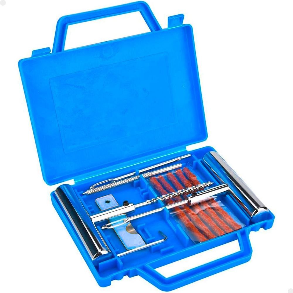 Kit Acessórios Ferramentas Remendo Macarrão para Reparo Pneus Carro Moto sem Câmara de Ar