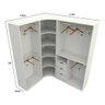 Kit Closet Loja Modulado Canto M57 100% Mdf - Branco - 1