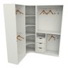 Kit Closet Loja Modulado Canto M57 100% Mdf - Branco - 2