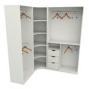 Ver imagem 2 de Kit Closet Loja Modulado Canto M57 100% Mdf - Branco