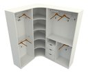 Ver imagem 3 de Kit Closet Loja Modulado Canto M57 100% Mdf - Branco