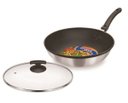 Ver imagem 1 de Wok Antiaderente com Cabo 30 cm  e Tampa - Escovado