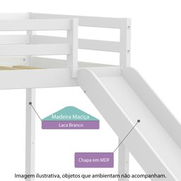 Cama com Escorregador Infantil c/ Escada de Fácil Acesso - Casatema - 2