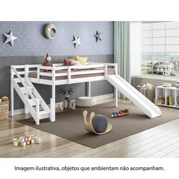 Cama com Escorregador Infantil c/ Escada de Fácil Acesso - Casatema - 7