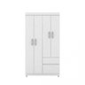 Guarda Roupa Solteiro 4 Portas Lotus 42060 Branco Rosa Flex Demóbile - 4